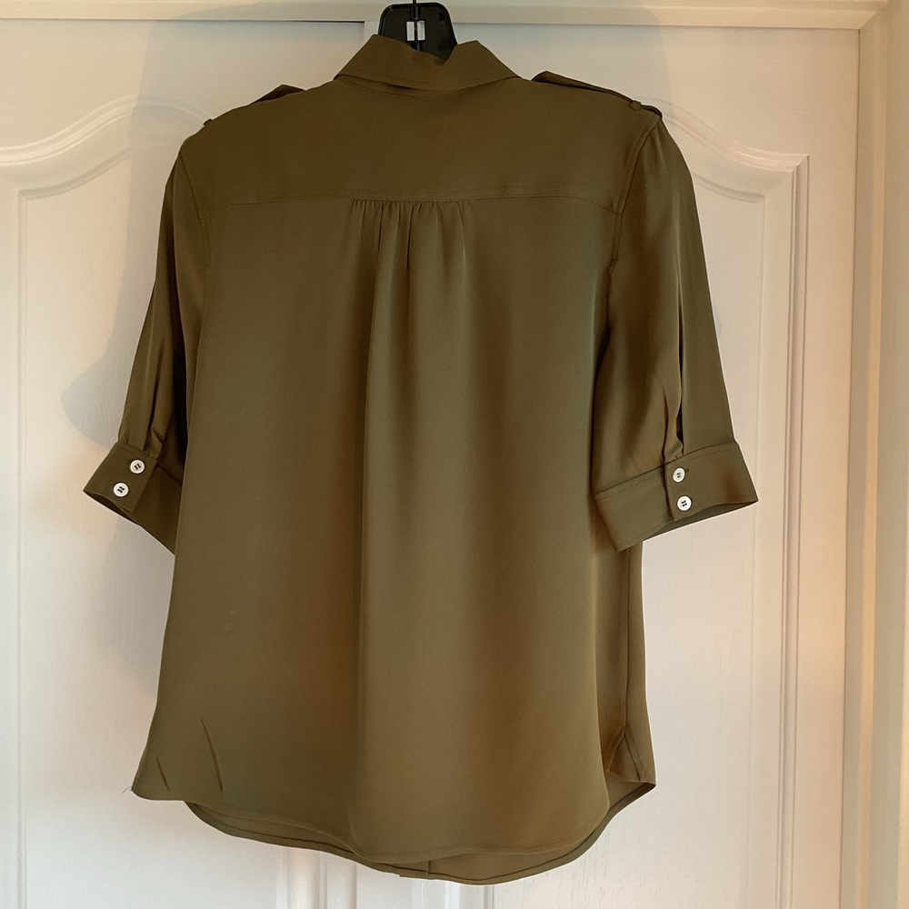 FRAME Denim women’s Epaulet Silk Shirt - Picture 3 of 7